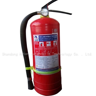 Vehicle mounted fire extinguisher